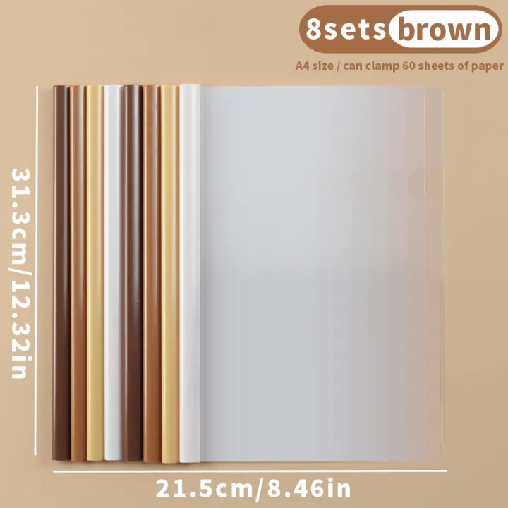 8Pcs%20Set%20A4%20Transparent%20Drawing%20Rod%20Clip%20Student%20Office%20Supplies%20Large%20Capacity%20Leaflet%20Folder%20-%20Image%206