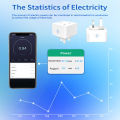 TUYA Smart Socket with WiFi, British Plug, Zigbee 3.0, Alexa Voice Control, British Standard, 16A/20A with Metering Capability. 