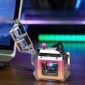 [EXPRESS DELIVERY🔥] Genuine💯% 4 head plasma lighter USB Dual Head led fast charging system TYPE-C💧Waterproof transparent new electric Check Light. 