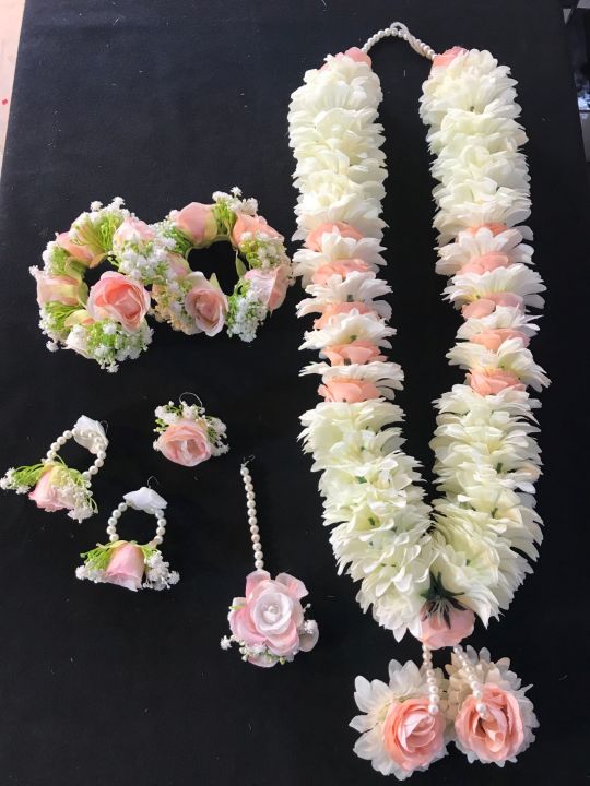 artificial flowers bridal jewellery best for mehendi maiyon for girls set