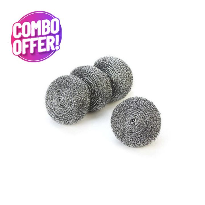 4-Piece Steel Scourer Set – Kitchen Cleaning Accessories