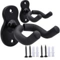 Guitar Wall Mount Hanger Hook Acoustic Electric Bass Guitar Wall Hook Hanger Black Metal Holder Hanger. 