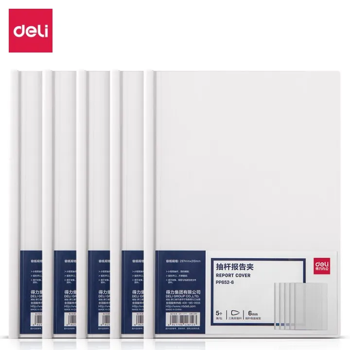 Deli%205pcs/bag%20Pieces%20Sample%20Transparent%20Draw%20Rod%20Folder%20File%20Report%20Draw%20Rod%20Folder%20for%20Office%20School%20Stationery%20Supplies%20-%20Image%205