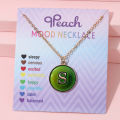 Fashionable Temperature-Sensitive Color-Changing 26 Letters Pendant Necklace Zinc Alloy Mood Regulation Chain Jewelry Accessory.