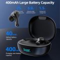 Weofly Young Wireless Earbuds Headphones Bluetooth Headset Dual-Mic ENC IPX5 Waterproof Earphones LED Digital Display Tws Headphones. 