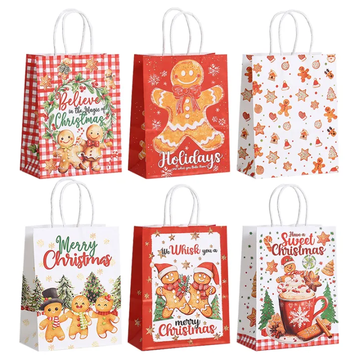6/12/24pcs%20Merry%20Christmas%20Kraft%20paper%20%20Tote%20Bags%20Packaging%20Child%20for%20Candy%20Snack%20Storage%20Pouch%20Birthday%20Party%20Favors%20-%20Image%202