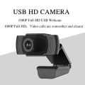 New 1080P Webcam Full HD Web Camera With LED Fill Light Microphone USB Plug Web Cam For PC Computer Mac Laptop Desktop Camera.