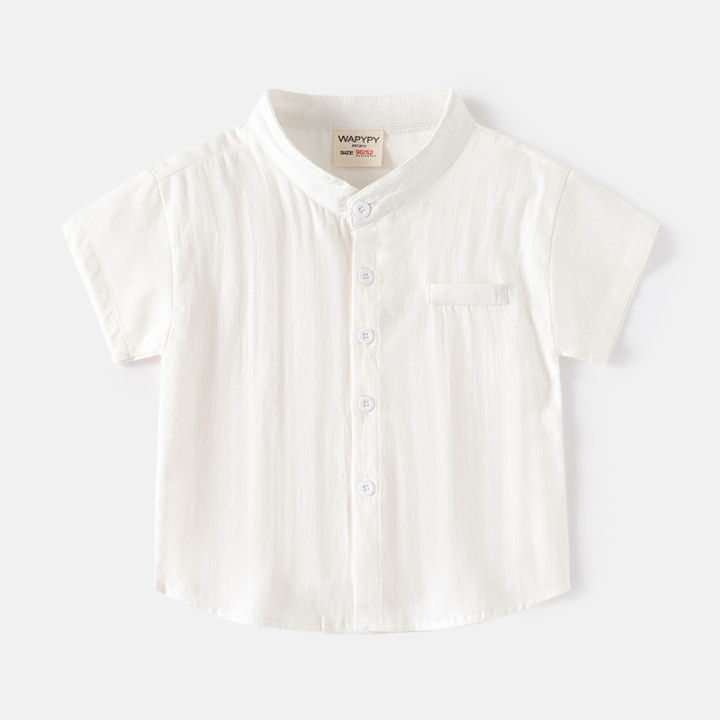 Short%20Sleeve%20Polo%20Shirt%20for%20Children%20Casual%20Mandarin%20Collar%20Solid%20Color%20Cotton-Linen%20Blend%20Thin%20Summer%20Kids%20Shirts%20Boys%20-%20Image%202