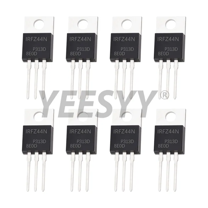 HUAREW 10 pezzi IRFZ44N transistor MOSFET di potenza raddrizzatore a canale N 49A 55V