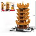 Yellow Crane Tower microparticle building blocks assembling toys Chinese style building model decoration. 