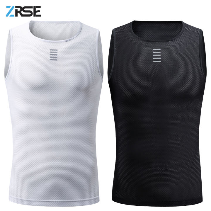 ZRSE Men Cycling Vest Bicycle Clothing Road MTB Bike Clothes Reflective Breathable Mesh Base Layer All Season Soft Underwear
