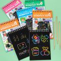 1 x DIY rainbow scratch book with 10 sheets of wooden handle scratch book ● ready to ship no need to wait for a long time because all products shipped from Thailand.. 