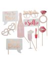 ROSE GOLD FOIL TEAM BRIDE MISS TO MRS PHOTO BOOTH PROPS. 