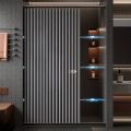 Foldable Magnetic Shower Curtain Waterproof Privacy Dry Wet Separation Bathroom Curtain for Home Apartment Dorm. 