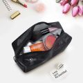 Aosbos 3-Pack Mesh Cosmetic Bag Set - Travel/On-The-Go Makeup Storage, Zipper Closure Small Pouch.