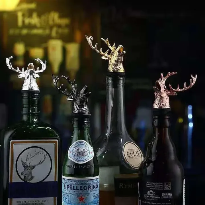 Zinc%20Alloy%20Wine%20Pourer%20and%20Bottle%20Stopper%20Deer%20Stag%20Head%20Shape%20Red%20Pourer%20Wine%20Cap%20Pouring%20Party%20%20-%20Image%204