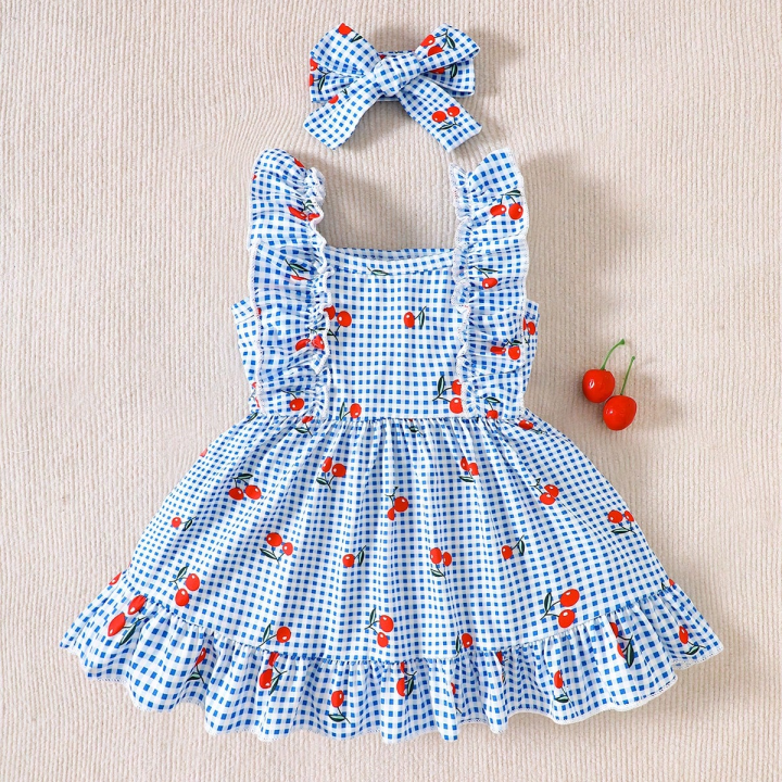 2-piece%20set%20of%20newborn%20baby%20girl%20pink%20cartoon%20strawberry%20plaid%20printed%20dress,%20cute,%20sweet,%20fresh%20bow%20headband,%200-3%20months%20old,%20s%20-%20Image%205
