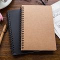 STONEGO Soft Cover Spiral Notebook Natural Environmentally Blank Sketch Book Pad Notepad Unlined Kraft Paper Cover. 