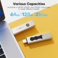 HP Original USB3.2 Type C Two in One Flash Drive 64GB 128GB 256GB for Computer Mobile Phone Dual Use USB Flash Drive. 