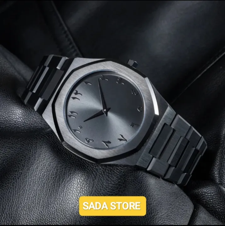 Stainless%20steel%20Arabic%20Black%20Watch%20Arabic%20Dial%20Aura%20Watch%20-%20Image%202
