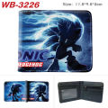 Sonic Peripheral Wallet Super Sonic Mouse Short Half-fold Card Holder Full Color Cartoon Anime Coin Purse Wallet. 