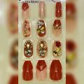 Artificial Sticky Stylish Press On Nails Random Seleted 12 Pcs Set - Acralic,3d,NonSticky,Printed And Glitter Press On Nail - Fancy Stylish Cute Artificial Nails. 