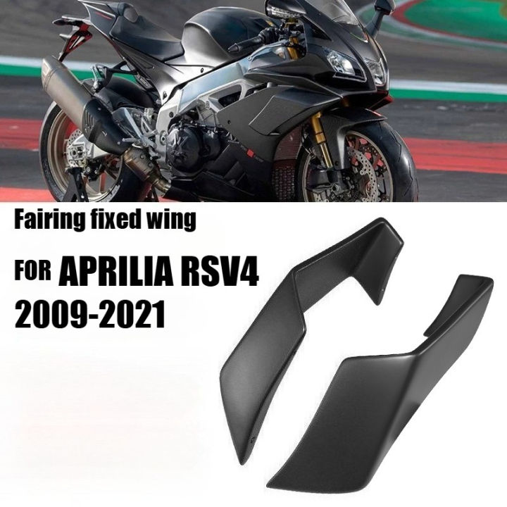 For Aprilia RSV4 2009- 2018 2019 2020 2021 ABS Aerodynamic Side Winglet Fairing Kit Motorcycle Fixed Wing Spoiler Wing Deflector