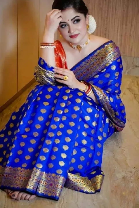 Saree%20semi%20katan%20saree%20without%20blouse%20pice%20%20for%20women's%20-%20Sari%20-%20Image%204