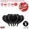 18 Inch Heart Shape Foil Balloon Set Collection - 5 Pcs. 