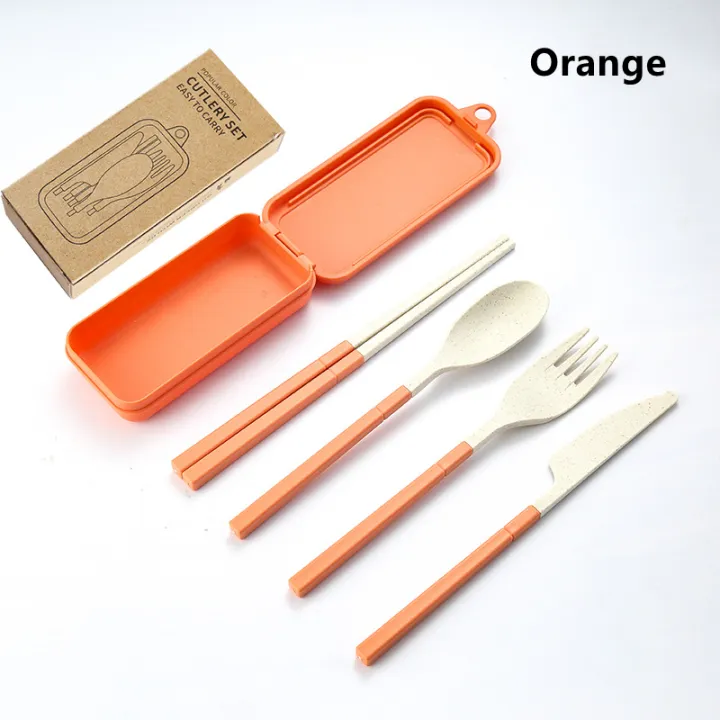 4Pcs%20Portable%20Tableware%20Set%20Wheat%20Straw%20Dinnerware%20Detachable%20Cutlery%20Travel%20Tableware%20Picnic%20Dinnerware%20Set%20Camping%20Cutlery%20Set%20-%20Image%207