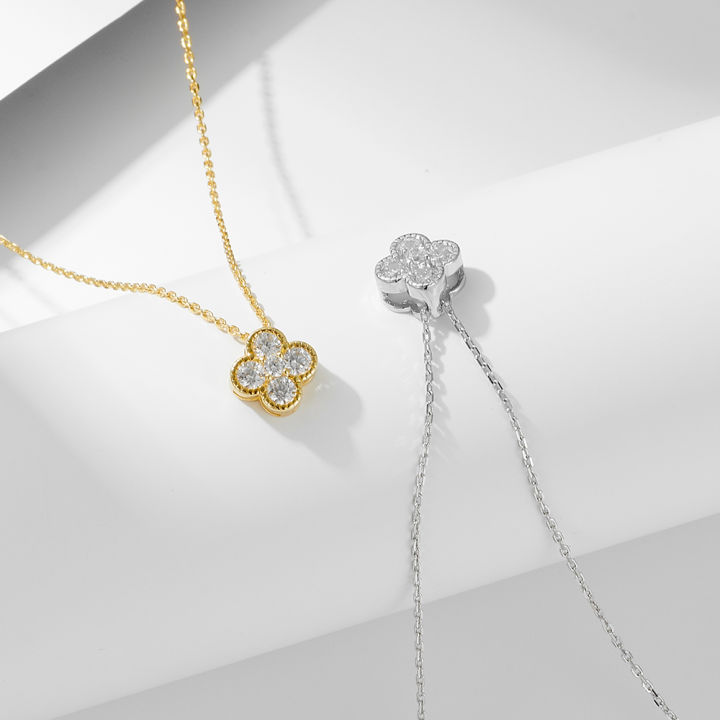French%20Bling%20Four%20Leaf%20Clover%20pendant%20Necklace%20925%20Sterling%20Silver%2014k%20Gold%20plated%20CZ%20Clavicle%20Chain%20Fashion%20jewelry%20for%20Women%20-%20Image%203