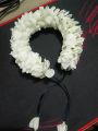 Artificial Cherry flower gajra - Off white natural looking gajra hair accessory for buns and khopa.