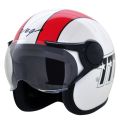 Vega Jeet 777 Red & White Half Face Bike Helmet. 