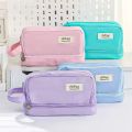 Pencil Bag for School Students with Large Capacity Multi-functional Pen Case Macaron Color Matching Cute Pencil Case.
