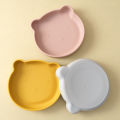 1PC Silicone Baby Dishes Suction Dining Plate Cartoon Bear Shape Baby Plates Eating Training Baby Food Storage Kids Tableware.