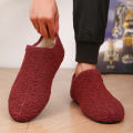 Men's Fuzzy Overlapping Slippers - Winter Warmth Indoor Home Shoes with Fuzzy Lining and Arch Support, Soft Cushioning Comfort,. 