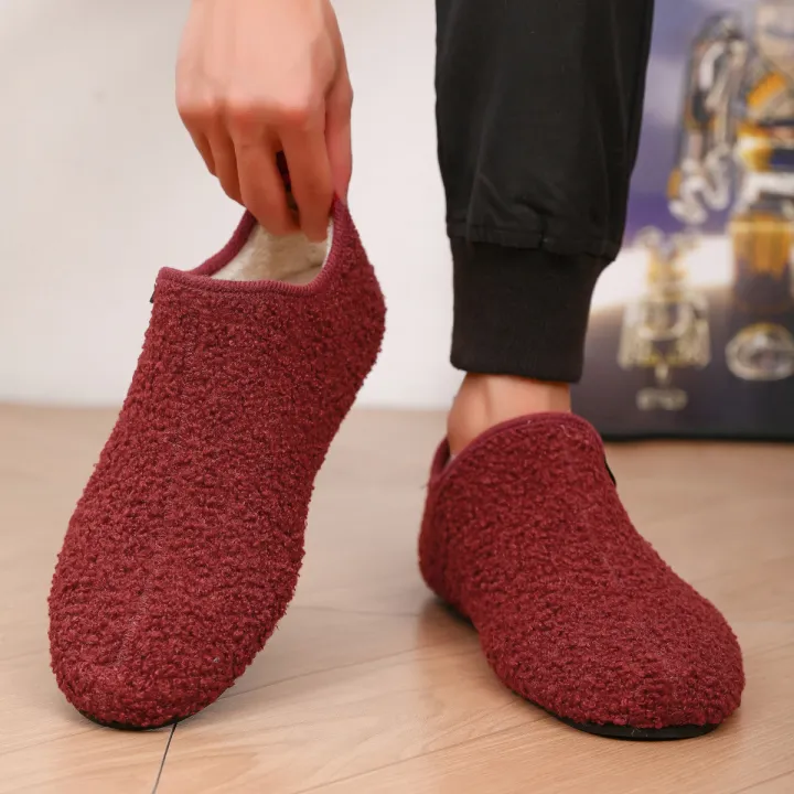 Men's%20Fuzzy%20Overlapping%20Slippers%20-%20Winter%20Warmth%20Indoor%20Home%20Shoes%20with%20Fuzzy%20Lining%20and%20Arch%20Support,%20Soft%20Cushioning%20Comfort,%20-%20Image%205
