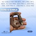 KZ Type C OFC Copper Earphone Cable with Mic Kz Cable For ten mt1, mt1 pro, mt1 max, edx pro , zsn pro, zsn pro X, edx pro X, zs10 pro.