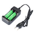 18650 Battery Charger EU Plug 2 Slots Smart Fast Charger 18650 Lithium Rechargeable Battery Charging Device DC4.2V 1A.
