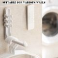 3pcs No Drill Magnetic Remote Holder - Wall Mount for TV/AC/DVD Remotes, White Space-Saving Design. 