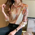 Autumn Long Sleeve Shirts Casual Tops Spring Fashion Women Floral Print Blouse Tops Ladies Shirts Clothes Blusa Elegant 18440. 