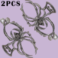 Women's Y2K Sweet Personalized Hair Clip Rhinestone Imitation Pearl Alloy Metal Skull Spider Claw Design for Daily Use.