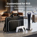 PS5 Travel Case Protective Bag for PS5 Console Disc/Digital Edition with Controllers Game Cards Headset Organizer. 