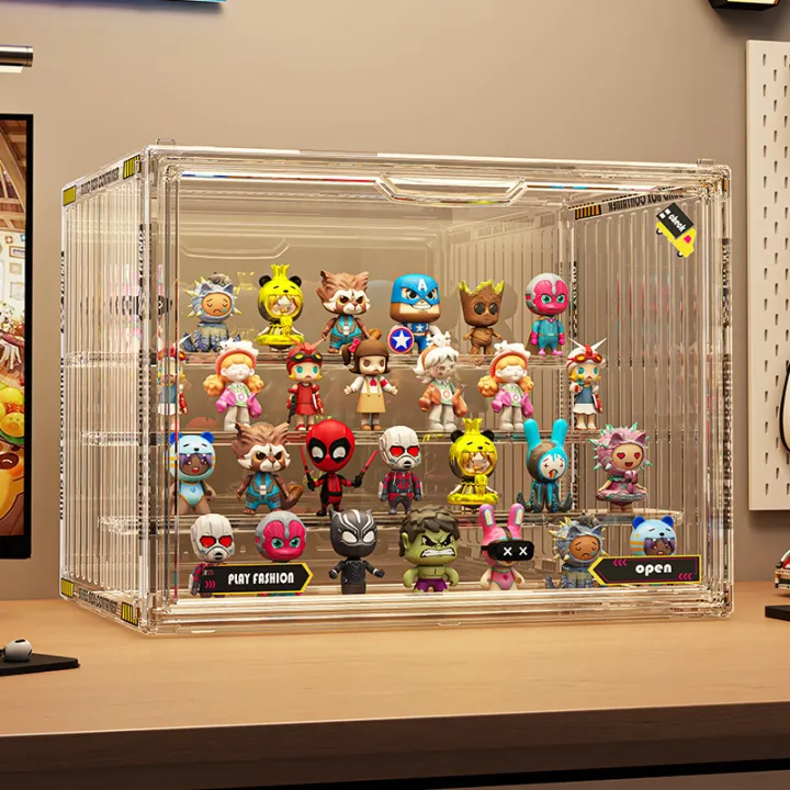 Three Layer Acrylic Display Rack Transparent Showcase Handmade Anime ...