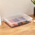 Large Capacity Pencil Case Transparent Plastic Notebook Sketch Marker Colored Lead Painting Storage Box, Back To School Supplies.