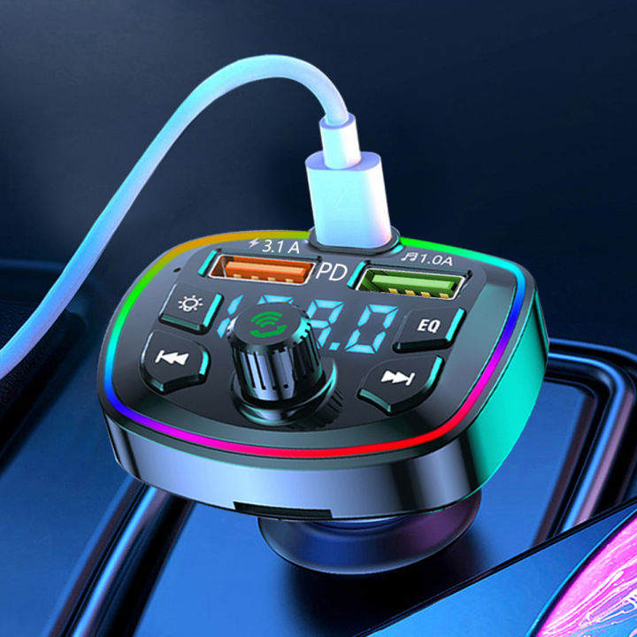 Bluetooth%205.0%20Fm%20Transmitter%20Car%20Mp3%20Player%20Wireless%20Hands-Free%20Audio%20Receiver%20Car%20Radio%20Dual%20USB%20Fast%20Charger%20-%20Image%206