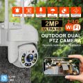 1pc Teruhal 1080P HD Outdoor Wireless Security Camera - 360 Panoramic WiFi Cam with Night Vision, Color in Day/Night, App Remote Monitoring, Waterproof PTZ, AI Human Detection, Two-Way Voice Intercom, USB Powered for Home and Business Surveillance with Re. 