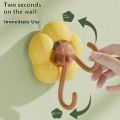 Suction cup flower hook Vacuum strength traceless punch free sticky hook Home bathroom kitchen door behind toilet. 