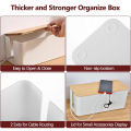 Cable Storage Box Power Strip Case Wooden Power Line Wire Management Organizer Anti-Dust Charger Socket Network Line Storage Bin.
