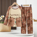 Full Sleeve Capybara Pajamas Sets Children Sleepwear Kids Pyjamas Boys Pjs Pijama Suits for 3 to 14Years Teenager Baby Clothes.